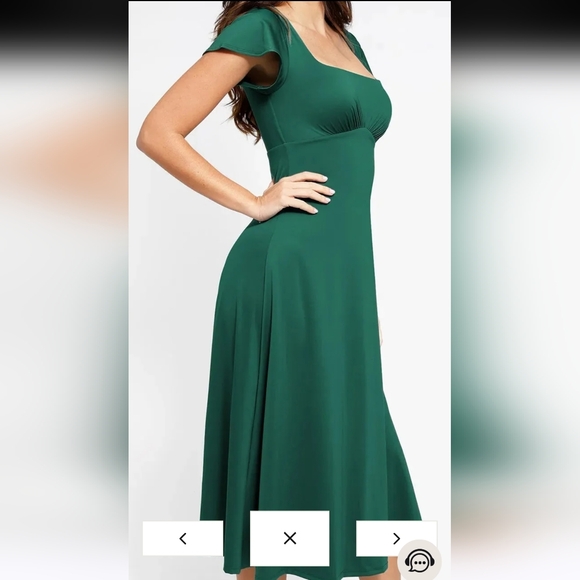 Emerald Green Built-in shapewear dress - Picture 4 of 13